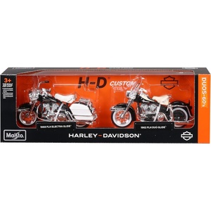 image:imageMaisto 118 Scale Harley Davidson Duos  40s Series 42 Flat Head and 48 Panhead Diecast Motorcycles60s Series