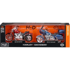 image:imageMaisto 118 Scale Harley Davidson Duos  40s Series 42 Flat Head and 48 Panhead Diecast Motorcycles80s Series