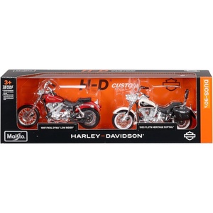 image:imageMaisto 118 Scale Harley Davidson Duos  40s Series 42 Flat Head and 48 Panhead Diecast Motorcycles90s Series