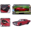image:image1969 Dodge Charger RT Red Metallic with Black Hood and Black Stripes Classic Muscle 125 Diecast Model Car by Maisto