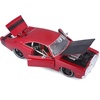 image:image1969 Dodge Charger RT Red Metallic with Black Hood and Black Stripes Classic Muscle 125 Diecast Model Car by Maisto