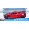 image:image2020 Chevrolet Corvette Stingray C8 Dark Gray Metallic with Racing Stripes 118 Diecast Model Car by Maisto