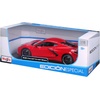 image:image2020 Chevrolet Corvette Stingray C8 Dark Gray Metallic with Racing Stripes 118 Diecast Model Car by Maisto