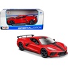 image:imageMaisto 2020 Chevrolet Corvette Stingray Coupe Red with Black Stripes Special Edition Series 124 Diecast Model Car