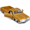image:image1965 Chevrolet El Camino Lowrider Gold Metallic with Graphics Lowriders Series 125 Diecast Model Car by Maisto