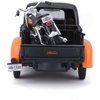 image:image1948 Ford F1 Pickup Truck with 1958 Harley Davidson FLH Duo Glide Motorcycle Orange and Black 124 Diecast Models by Maisto