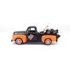 image:image1948 Ford F1 Pickup Truck with 1958 Harley Davidson FLH Duo Glide Motorcycle Orange and Black 124 Diecast Models by Maisto