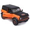 image:image2021 Ford Bronco Badlands Orange and Black Harley Davidson HD Custom Series 124 Diecast Model Car by Maisto