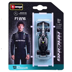 image:imageBburago 164 Scale Race Formula Mercedes W16 2025 Diecast Vehicle Antonelli 12
