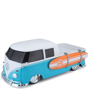 image:imageMaisto Tech RC 116 Scale 24 GHz VW Type 2 Pickup wSurfboard Blue with White